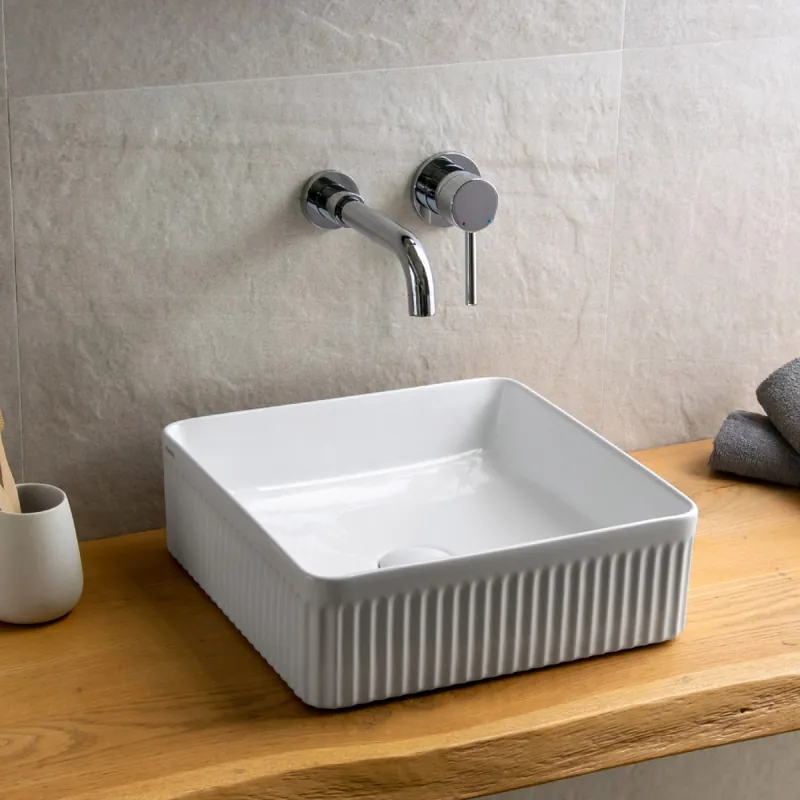 Lavoar pe blat Karag LT2286 36.5×36.5 cm, alb Ofertă exclusivă