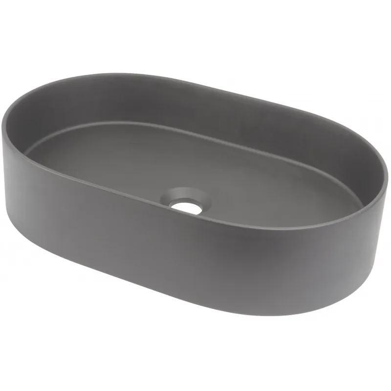Lavoar oval din granit Deante Silia, antracit metalic Lichidare de stoc