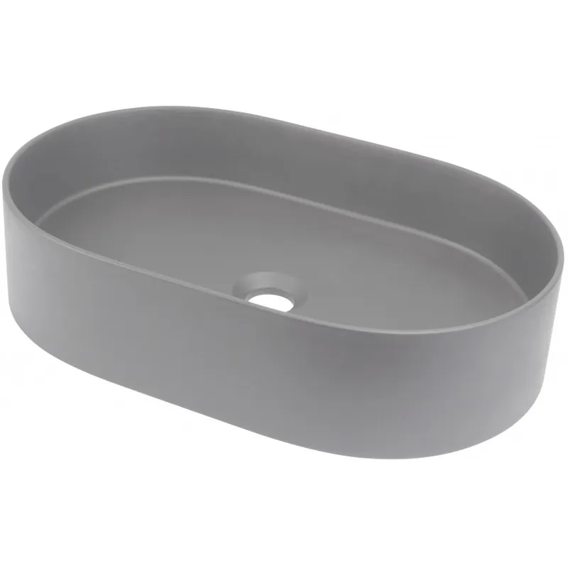 Lavoar oval din granit Deante Silia, gri metalic Preferatul clienților