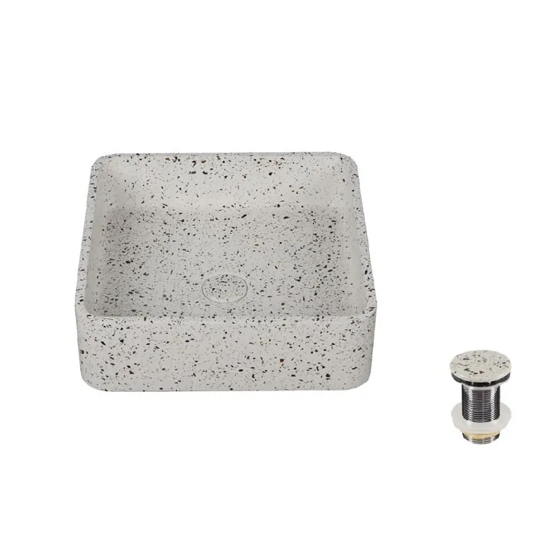 Plată securizată Lavoar pe blat Stracciatella Karag, 39x39cm