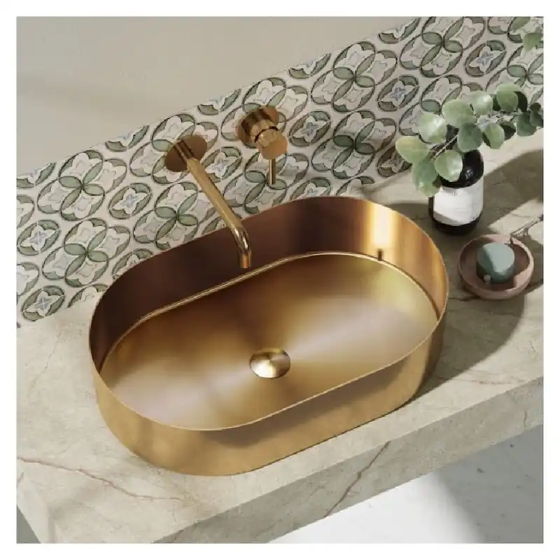 Lavoar pe blat Karag Jupiter Rose Gold, 55x35 cm Doar azi