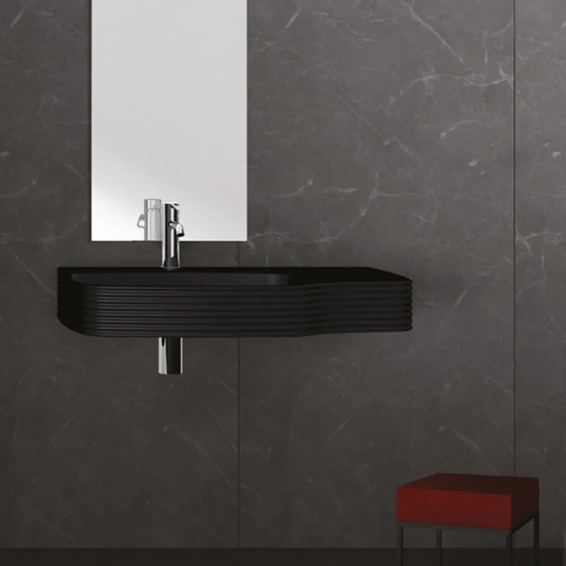 Super ofertă Lavoar pe perete Eto Ceramiche Ub, 85x48 cm, antracit lucios