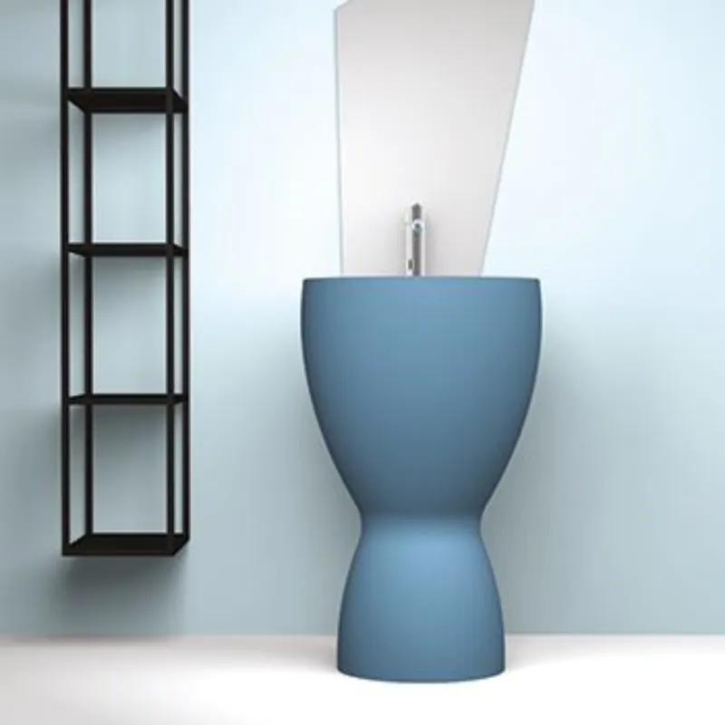 Lavoar freestanding Eto Ceramiche Bobo 54x38 cm, cielo mat Cel mai vândut