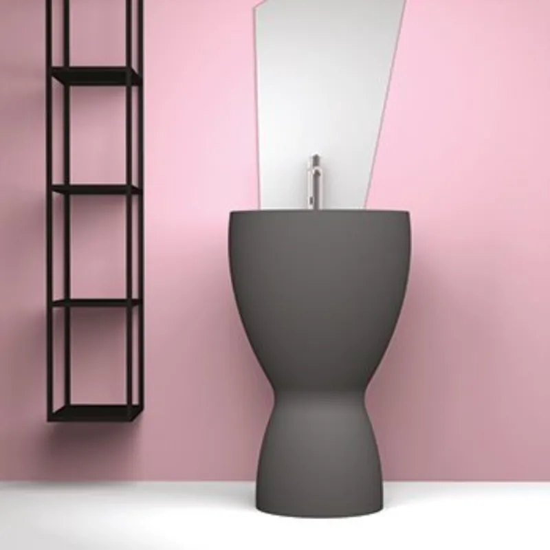 Ultima șansă Lavoar freestanding Eto Ceramiche Bobo 54x38 cm, pietra mat