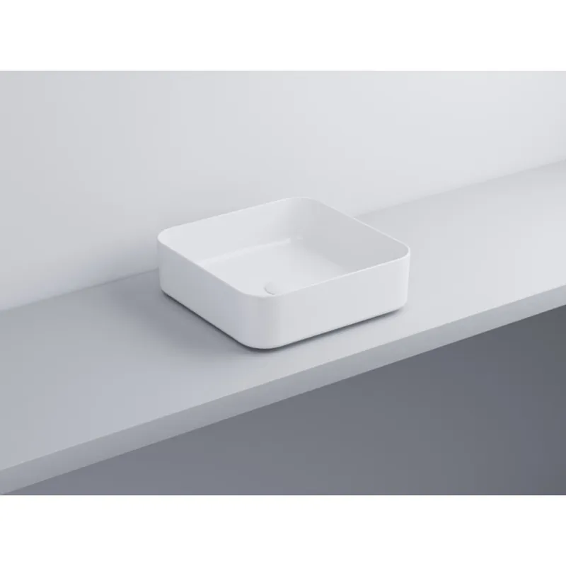 Livrare rapidă Lavoar pe blat Cielo Shui Comfort Square White 40 cm