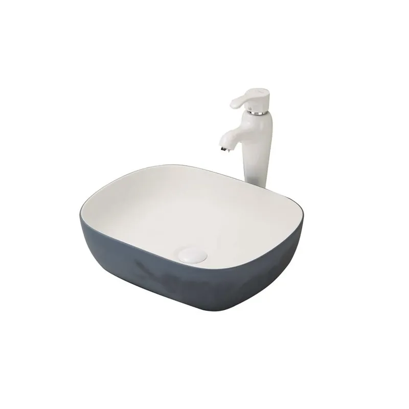 Lavoar Fluminia Indus alb-gri, 48.5x39.5 cm Reducere extra