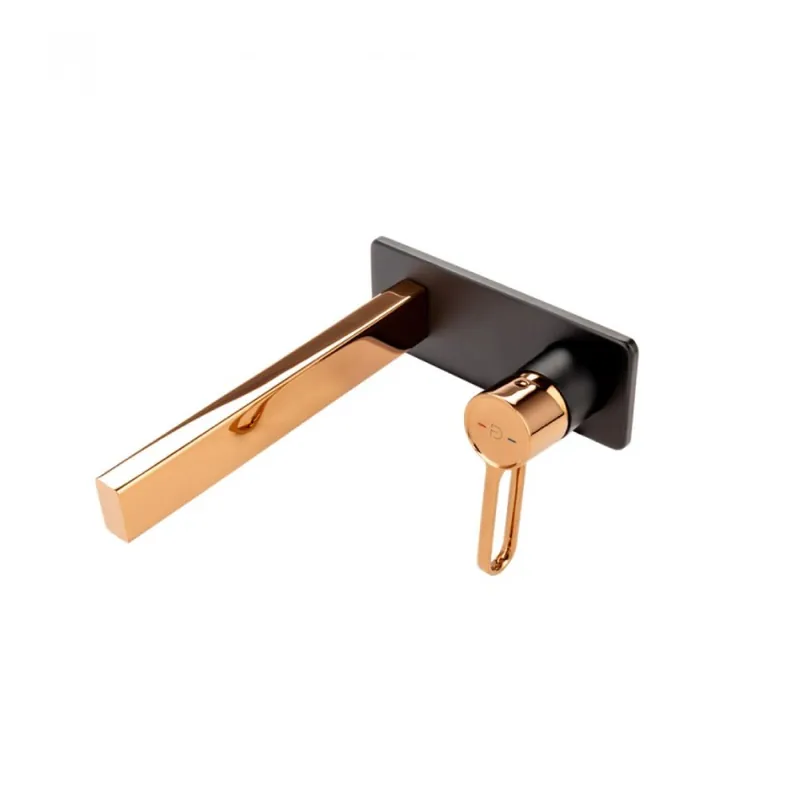 Baterie incastrata lavoar FDesign Zaffiro, negru rose gold Reducere extra
