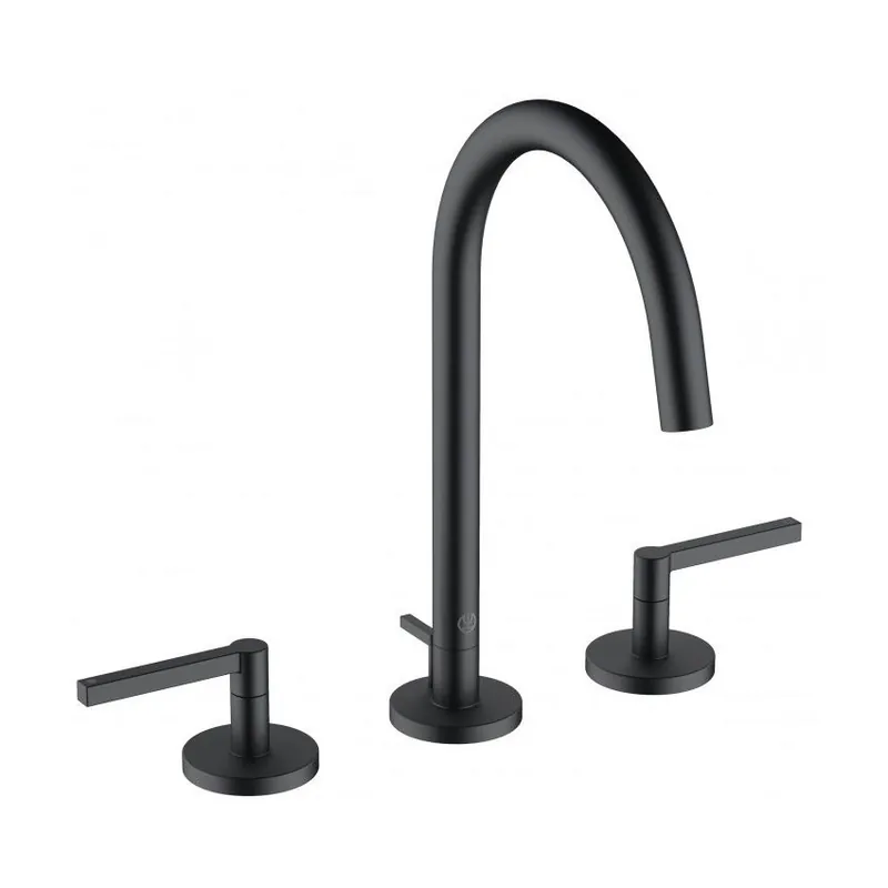 Popular Baterie lavoar Kludi Nova Fonte Puristic, cu 3 treceri DN 15, negru mat