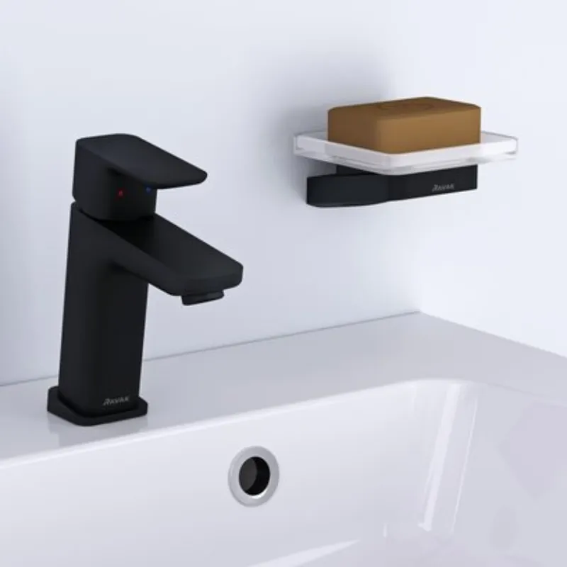 Baterie lavoar Ravak 10° Free, pe blat, fara ventil, 145 mm, negru mat Comandă acum