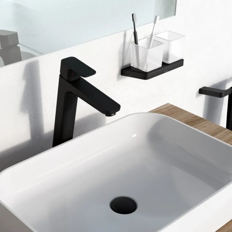 Baterie lavoar Ravak 10° Free, pe blat, fara ventil, negru mat Vezi acum