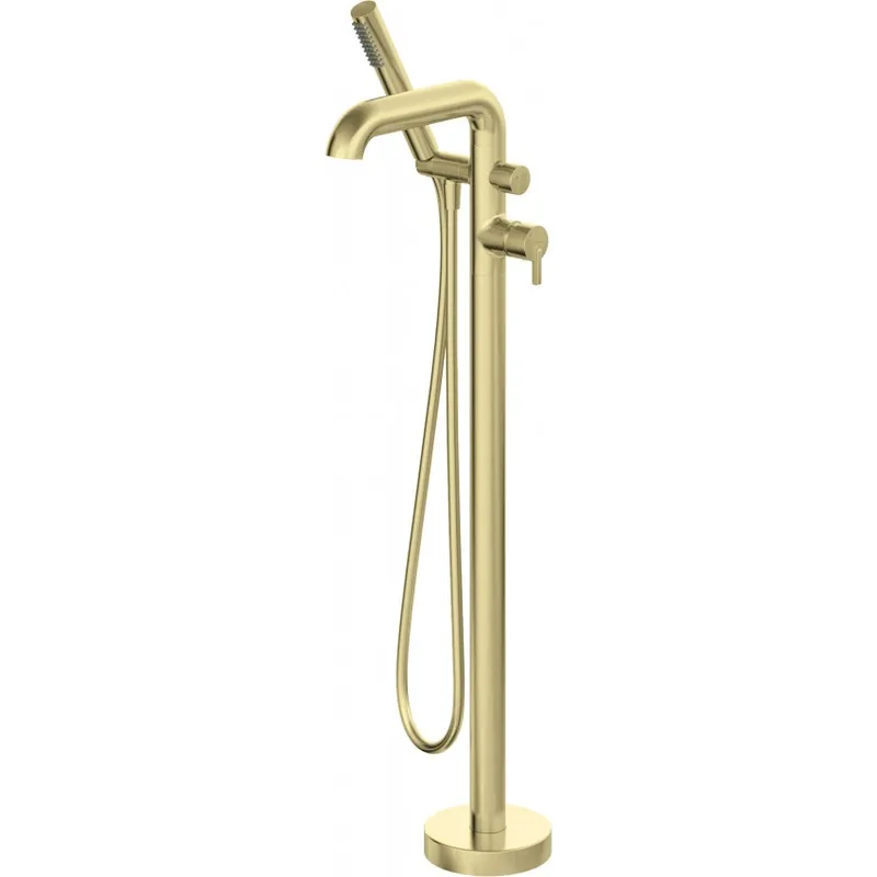 Retur ușor Set baterie cada Deante Silia, freestanding, auriu periat