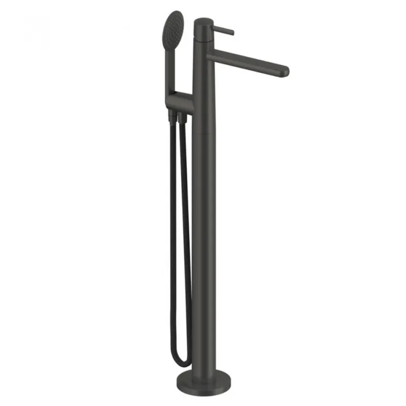 Baterie cada freestanding Sanycces Dedal cu kit de dus, raw metal Plată securizată