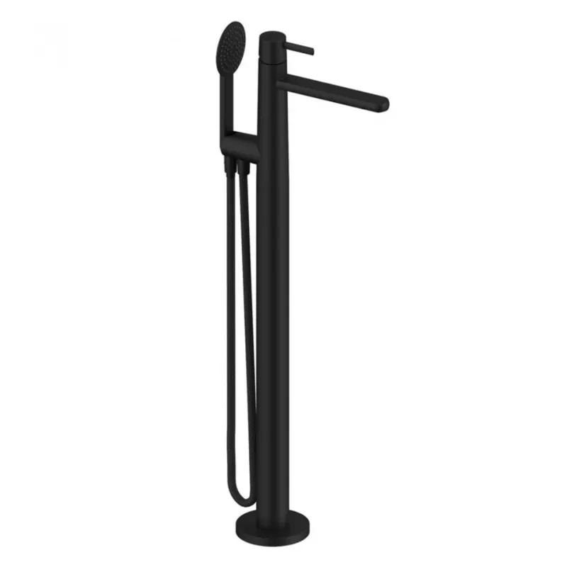Cumpără online Baterie cada freestanding Sanycces Dedal cu kit de dus, negru mat