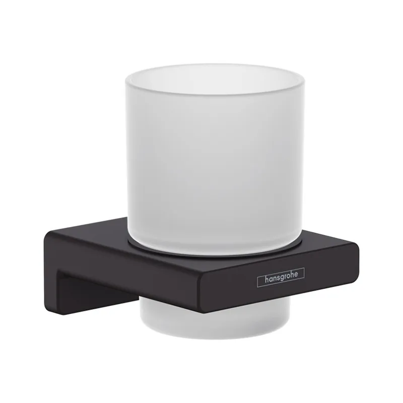 Suport cu pahar Hansgrohe AddStoris, negru mat Mai ieftin
