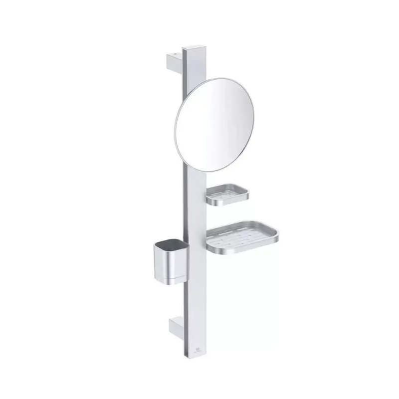 Discount Set accesorii cu oglinda Ideal Standard Alu+ S 70 cm pentru lavoar, argintiu