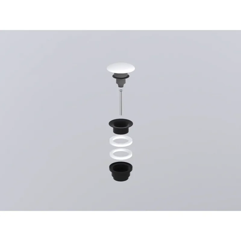 Ventil CIELO Click Clack Black Cu Capac Ceramic Alb Popular