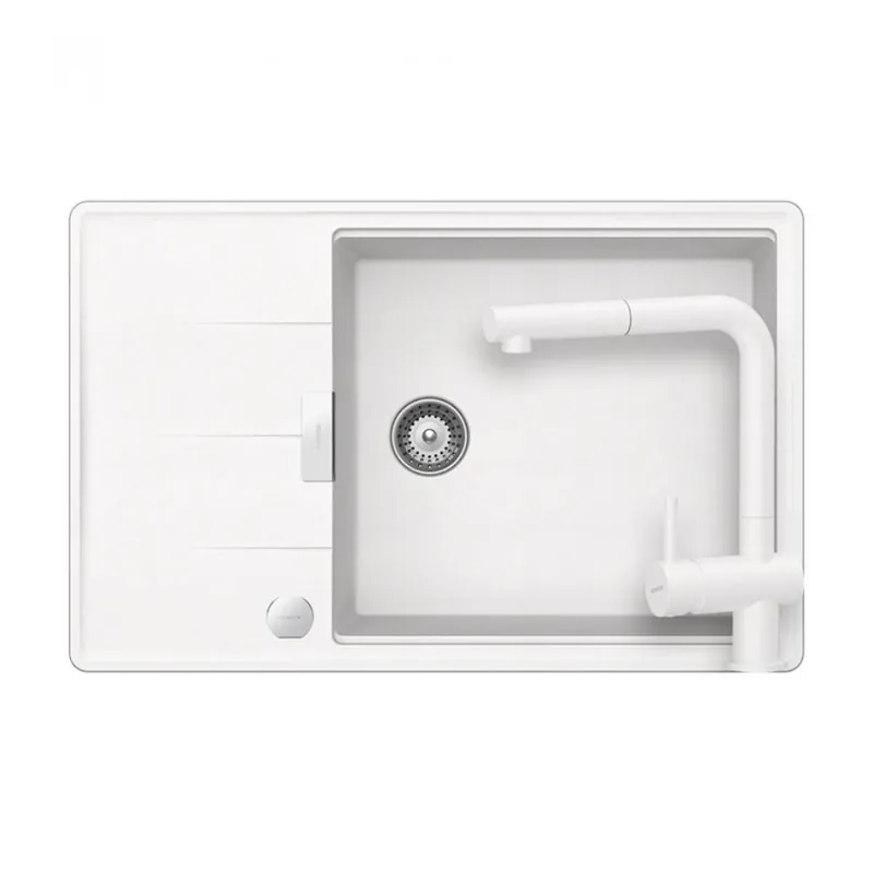 Set chiuveta bucatarie Schock Tia D-100LS + baterie Schock Epos cu cap extractibil Bestseller