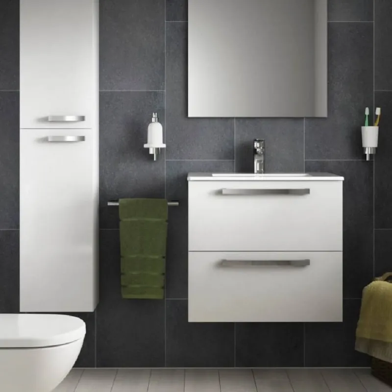 Doar azi Set mobilier Ideal Standard Tempo - 80cm cu masca si lavoar, suspendat, alb
