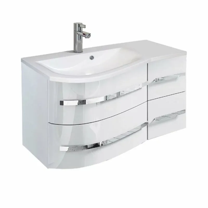 Set mobilier suspendat cu lavoar Oristo Opal de stanga, 90 cm Cel mai vândut
