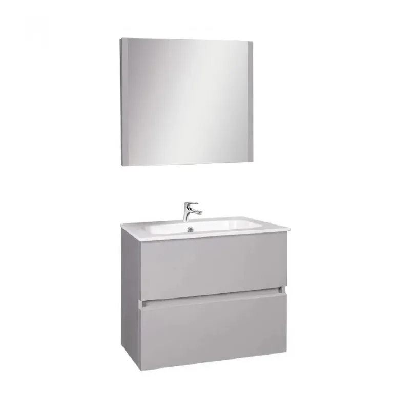 Cel mai vândut Set mobilier baie Wellis Elois Grey, 60 cm