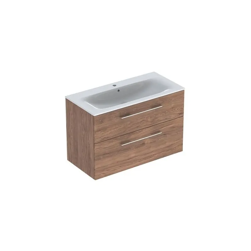 Reduceri Set Mobilier + Lavoar 100 cm Nuc Inchis Selnova - Geberit