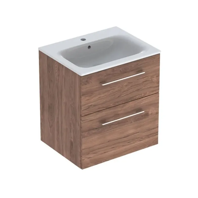 Ofertă Set Mobilier Geberit Selnova SQ cu avoar 60 cm, nuc inchis