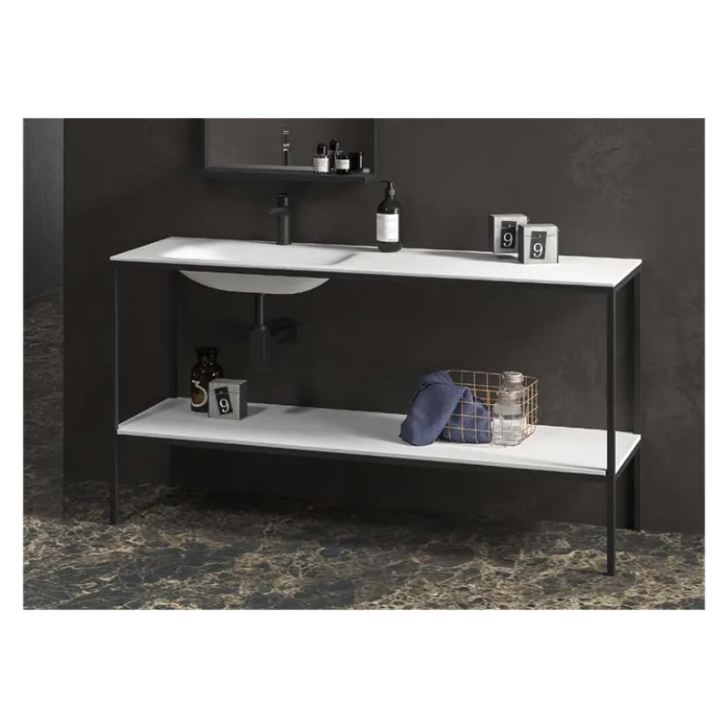 Mobilier De Baie New Terra Nero + Lavoar 155 cm - Karag Vezi acum