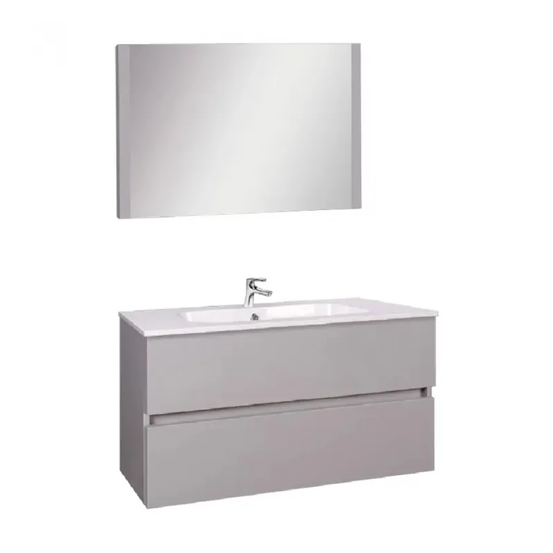 Reducere de preț Set mobila baie Wellis Elois Grey, 80 cm