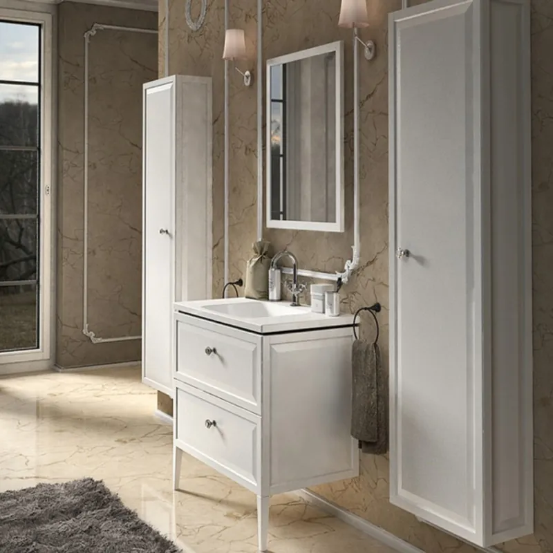 Set mobilier Oristo Montebianco alb si lavoar Amelia, 60 cm Expediere rapidă