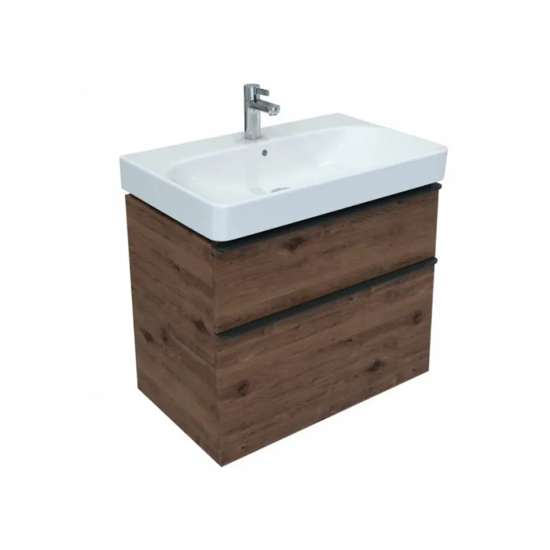 Set mobilier suspendat Geberit Smyle cu lavoar 90 cm, nuc mat Ieftin