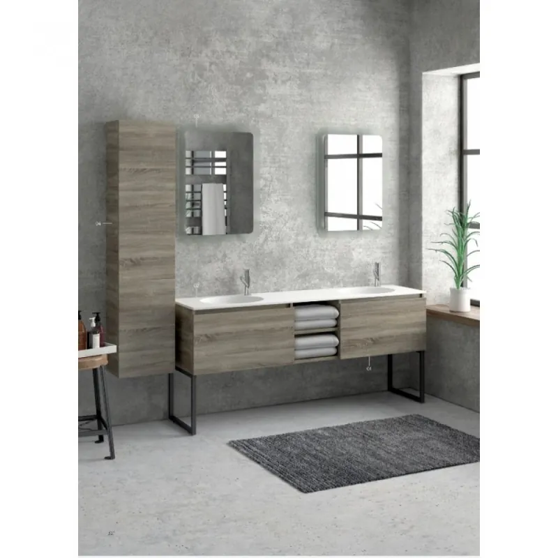 Mobilier Karag SPACE 175 cm cu lavoar dublu din marmura compozita Ieftin