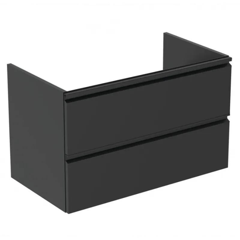 Mobilier de baie Tesi cu doua sertare - Ideal Standard, negru 80x49x44 cm Ofertă de sezon