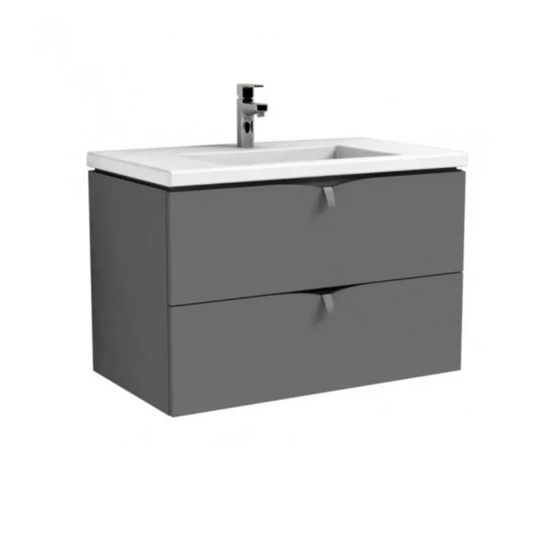 Mobilier suspendat Oristo Siena 80 cm, gri mat Ofertă limitată