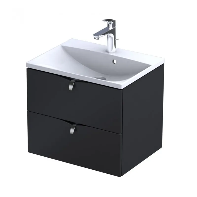 Mobilier suspendat Oristo Siena 60 cm, negru mat Retur gratuit