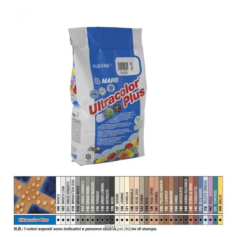 Cel mai bun preț Chit rost Mapei Ultracolor Plus, 5 kg (paletar culori)
