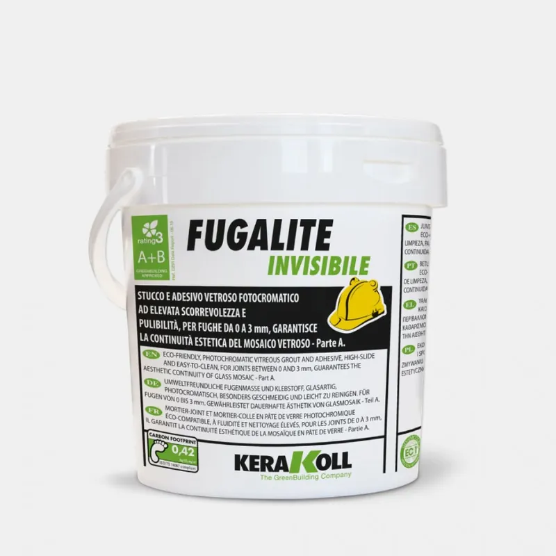 Chit si adeziv de sticla impermeabila Kerakoll Fugalite Invisibile, 3kg Bestseller