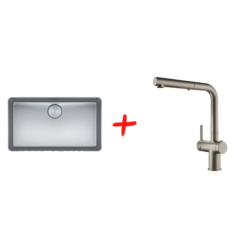 CHIUVETA INOX MYX 210-70+BATERIE ACTIVE TWIST Ieftin