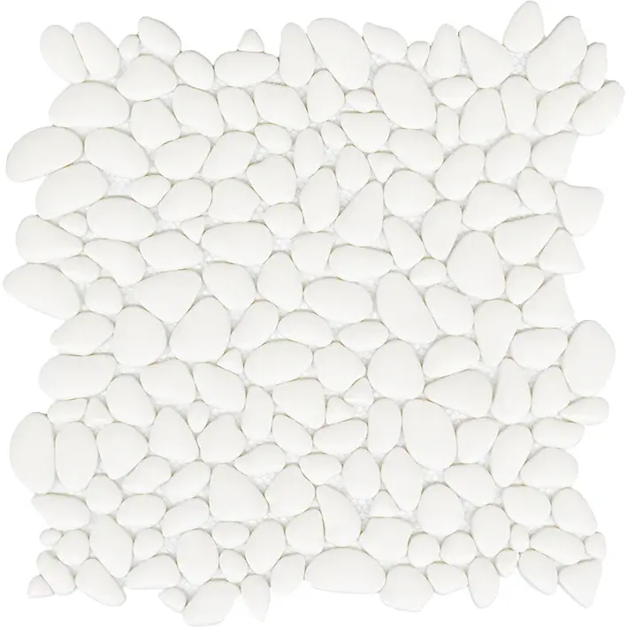 Livrare rapidă MOZAIC, PORCELANOSA GRUPO, BOULDER WHITE 30,5X30,5 cm, alb