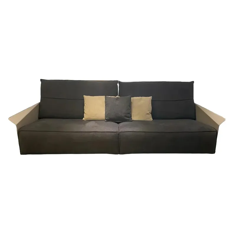 Retur ușor CANAPEA DEEP VIBE HIT, 274X105X97 CM; MECANISM RELAX - ELECTRIC (2 MODULE); BRAT PIELE BEIGE,