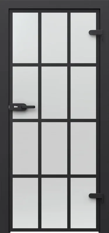 Bestseller USA INTERIOR BATANTA, PORTA GLASS, MODUL STICLA TRANSP CU PROFILE VOPSITE NEGRE, DREAPTA 80
