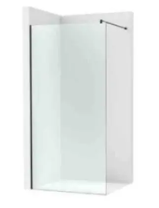 DISTRICT DF PARAVAN DUS 6 MM, 800 MM STICLA TRANSPARENTA, PROFIL NEGRU Cel mai vândut