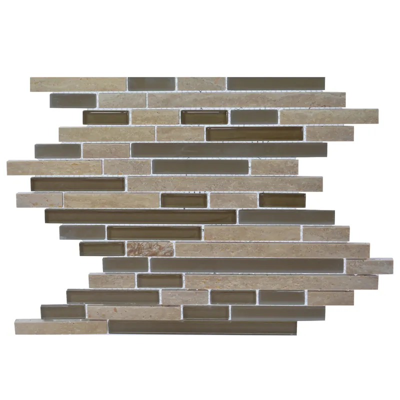 MOZAIC, KERAMYTH, TRAVERTINO CREMA STRIP 30X30 cm, bej Promoție