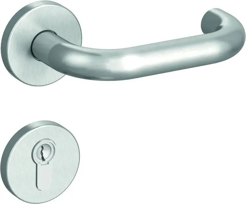 MANER USA INTERIOR, EDEL, ARGINTIU INOX, ROZETA CILINDRU Disponibil imediat
