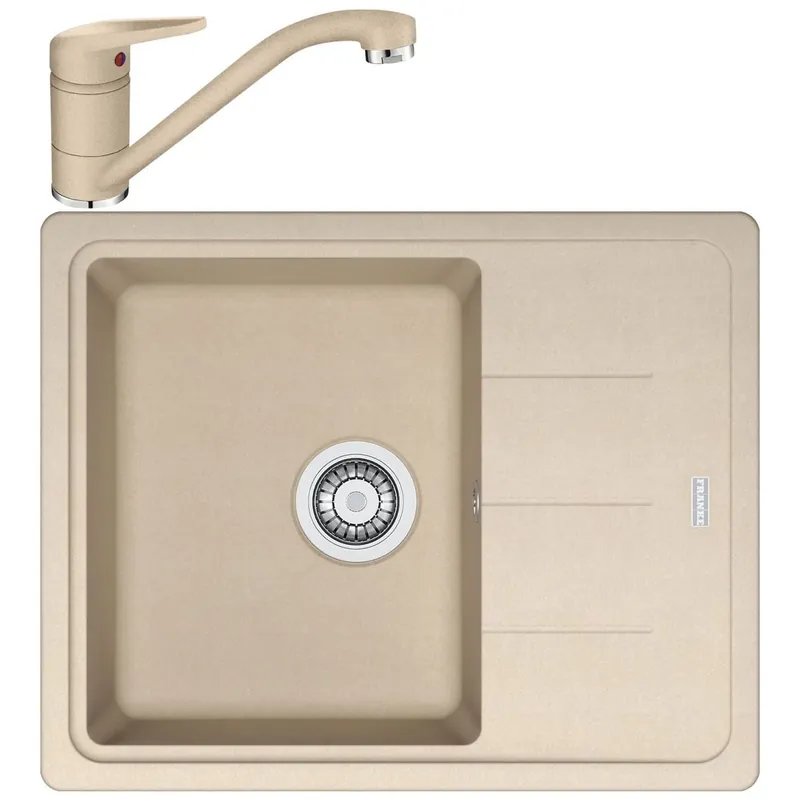 PACHET CHIUVETA FRAGRANITE FRANKE BFG 611-62 + BATERIE NOVARA PLUS, CARTUS CERAMIC, AVENA Chilipir