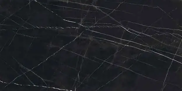 GRESIE PORTELANATA, ASCALE, MARQUINA BLACK SOFT MATT 1600X3200X12MM (+) cm, negru Premium