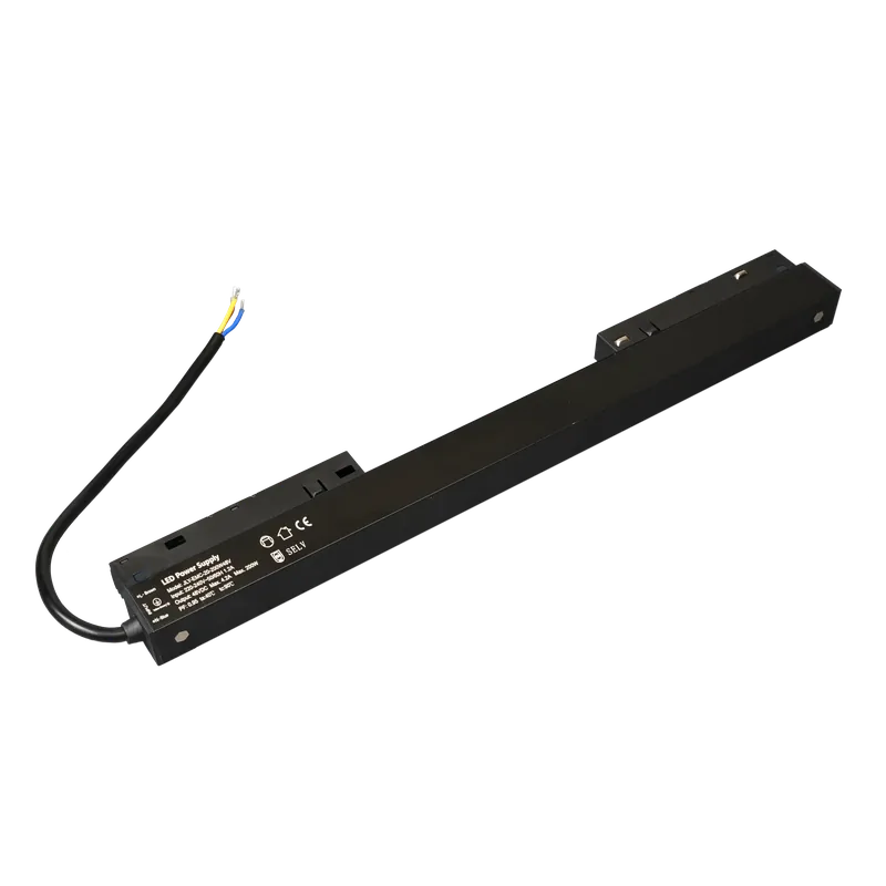 Retur ușor TRANSFORMATOR SLIM INCASTRAT NEGRU 200W 48V - MAGNETIC M20
