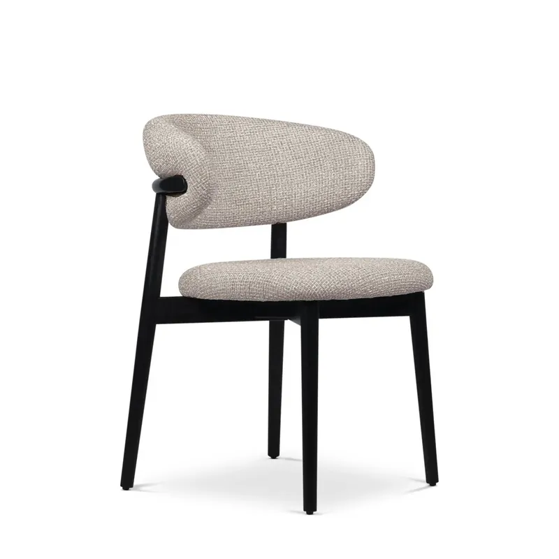 SCAUN DINING, CALLIGARIS, OLEANDRO, TEXTIL CREM, PICIOR LEMN NEGRU Cumpără acum