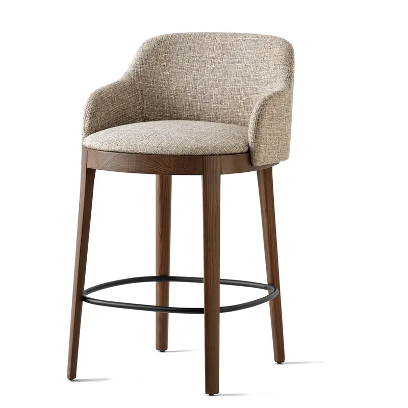 SCAUN BAR, CALLIGARIS, ADEL, H65CM, TEXTIL CREM, PICIOR LEMN MARO Calitate înaltă