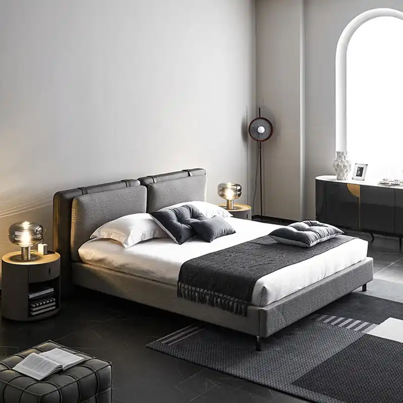 PAT TAPITAT CARUSO TEXTIL + PIELE GRI INCHIS 160*200CM Ofertă limitată