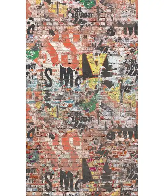 Comandă acum Panel Grandeco MURAL YOUNG EDITION – fototapet 1,59 x 2,8 m perete caramida graffiti ML3801